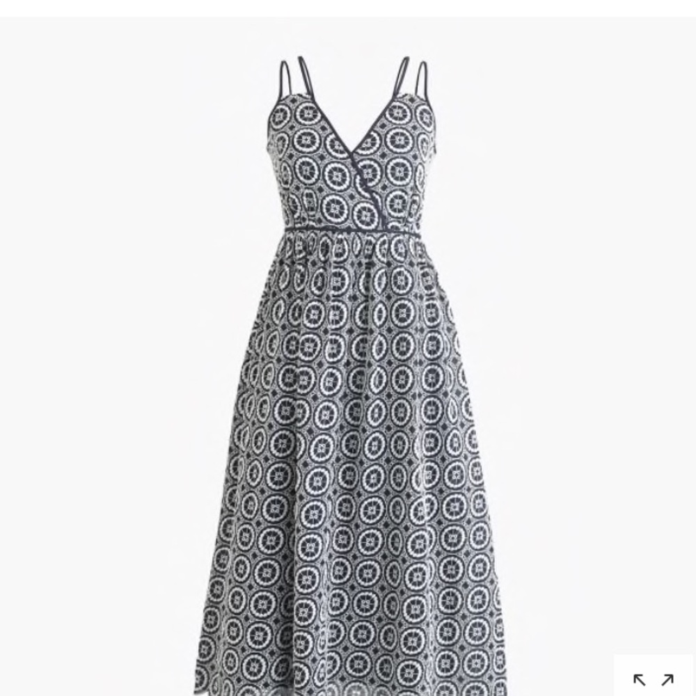 J. Crew Double Strap Midi Dress in Eyelet #G6266